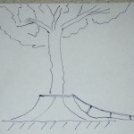 дерево и круговой спот